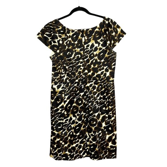 Calvin Klein Animal Print Sheath Wild Cat Dress Size 12 - Picture 4 of 6